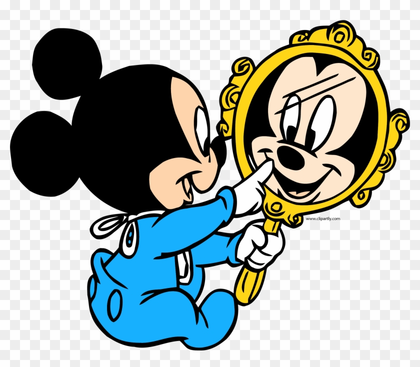 baby mickey mirror looking