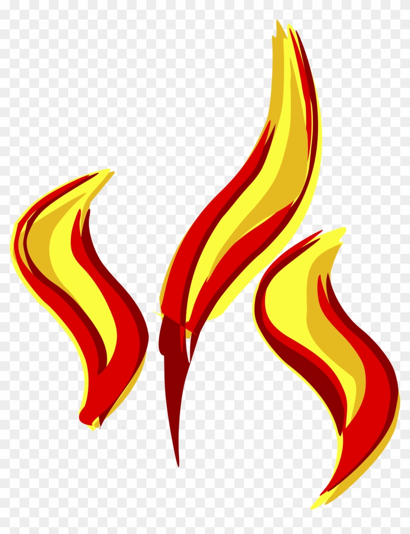 Flame Clipart Cute - Cartoon Flames Transparent #128445