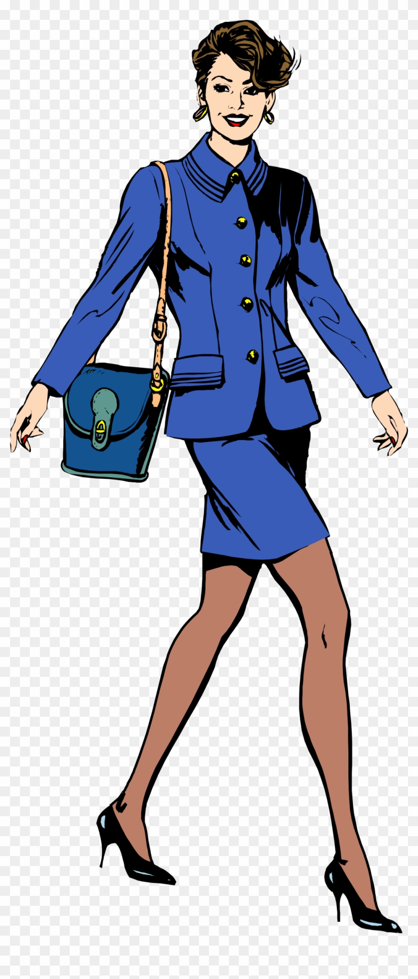 Big Business Clipart - Woman Walking Clipart Png #128533