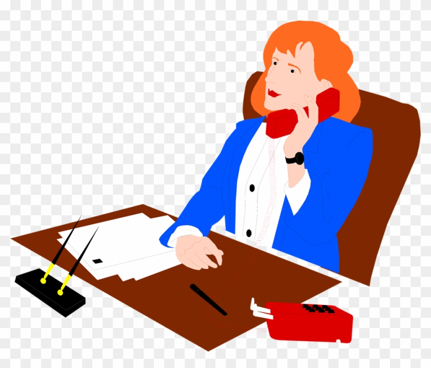 Architetto Business Woman - Phone Interview Clip Art #128875
