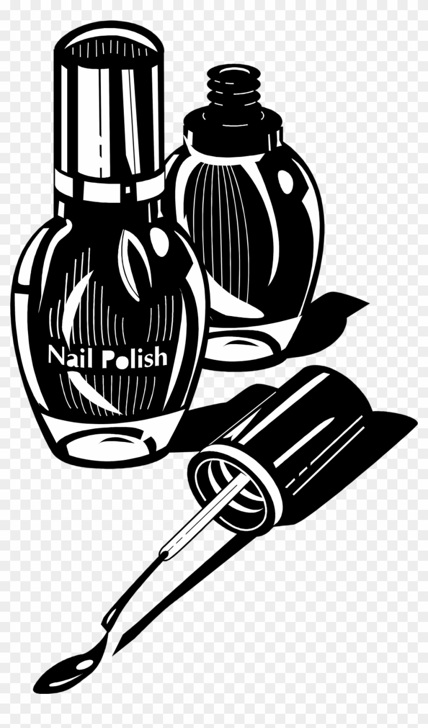 Nail Polish - Nail Polish Black And White #128904