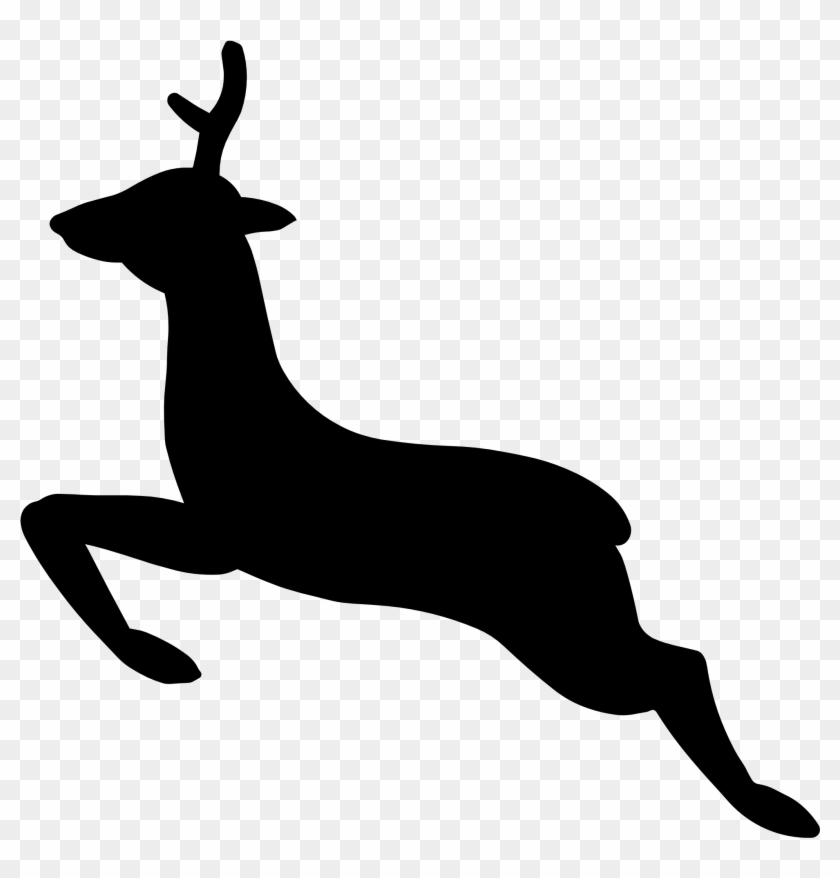 Deer Skull Clipart Free Clipart Images - Custom Jumping Deer Silhouette Shower Curtain #128995