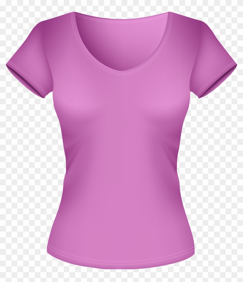 Female Pink Shirt Png Clipart - Blouse Clip Art #129121