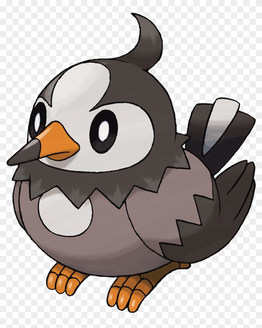 396starly - Black And White Bird Pokemon #679953