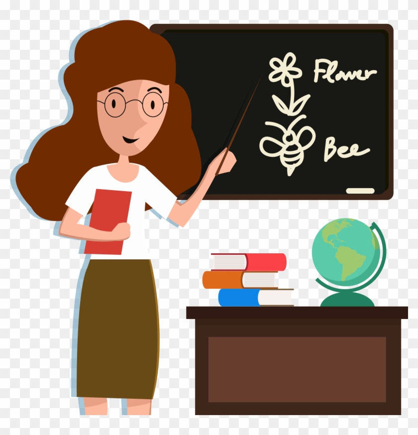 Student Teacher Classroom Cartoon - English Teacher Images Cartoon - Free  Transparent PNG Clipart Images Download