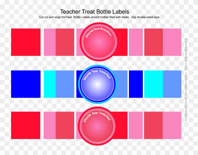 Thank You Teacher Treat Bottle Labels - Thank You Teacher Treat Bottle Labels #680093