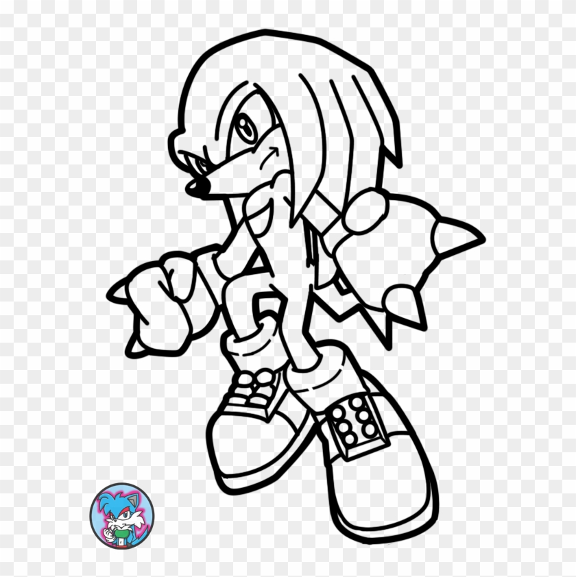 Sonic Colors Coloring - Knuckles Sonic Black And White #680262
