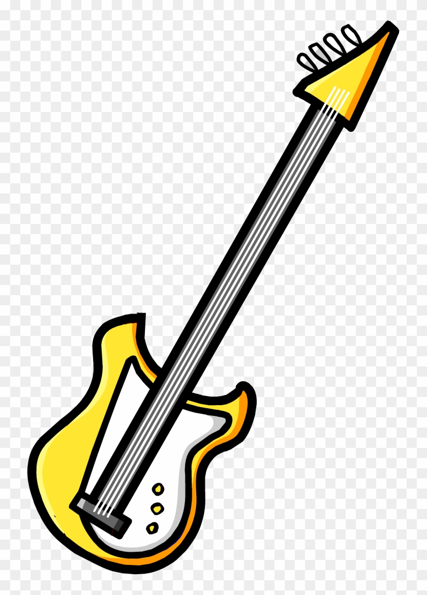 Yellow Bass Guitar - Club Penguin Bass Guitar #680352