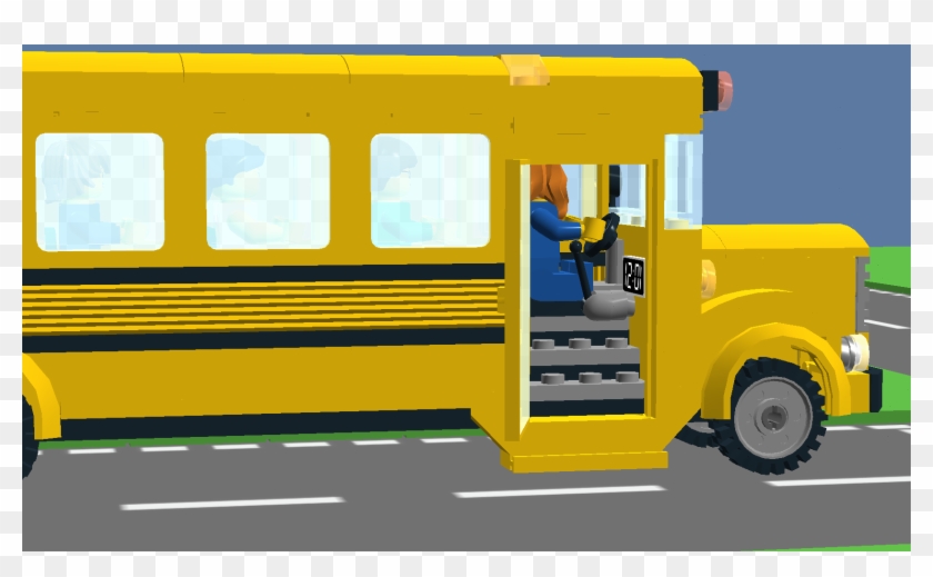 The Door Of The Bus Opens - School Bus Open Door #680507