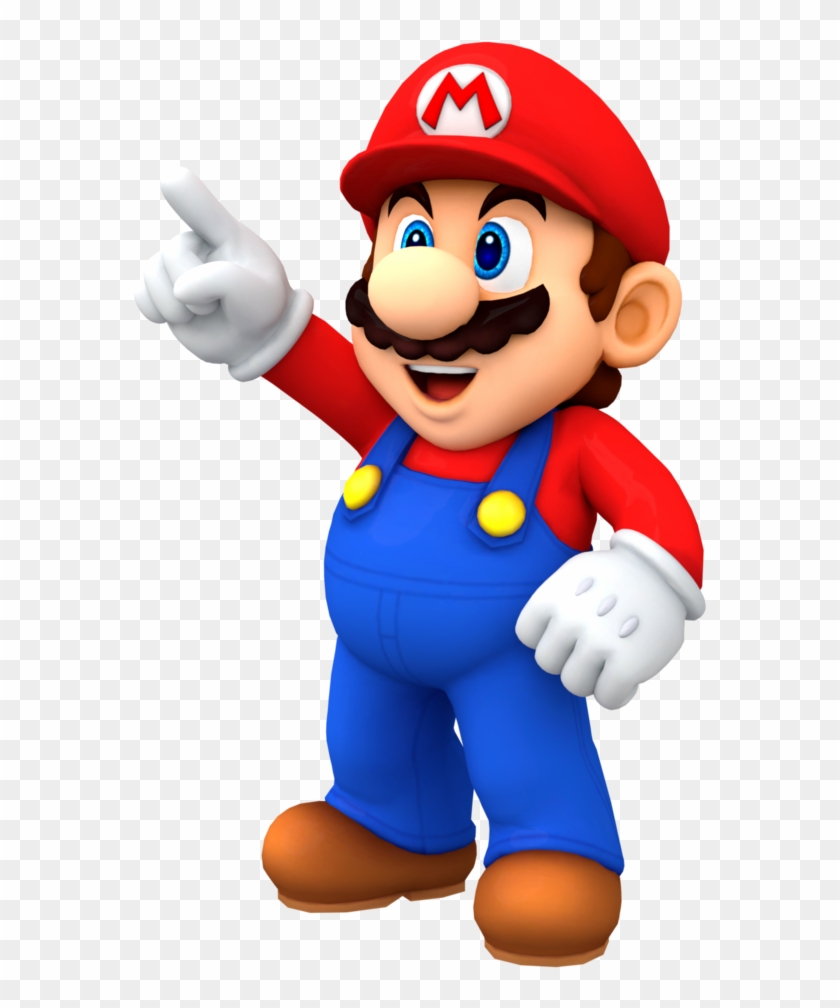 Mario Pointing Render By Nintega-dario - Mario Bros Png #680776