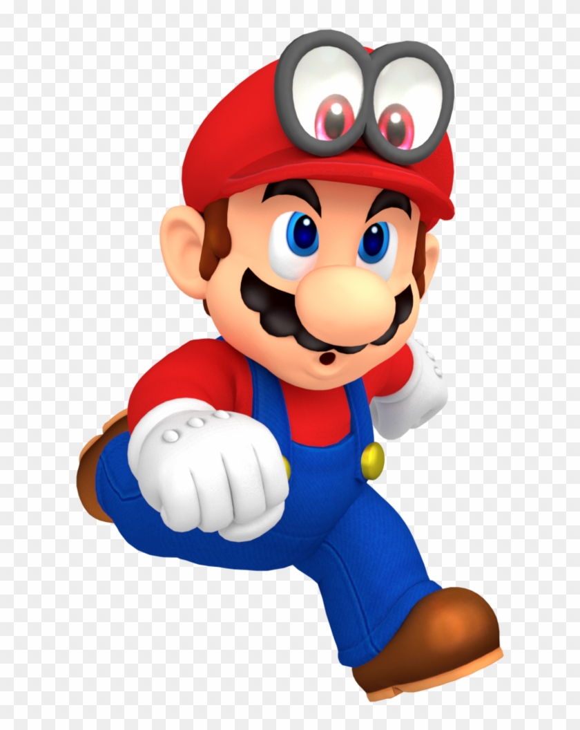 Mario Running With Cappy By Nintega-dario - Mario And Cappy Png #680882