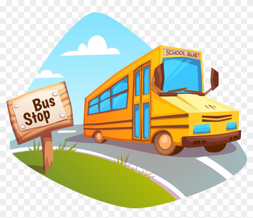 School Bus Cartoon Illustration - School Bus Cartoon Illustration #680961