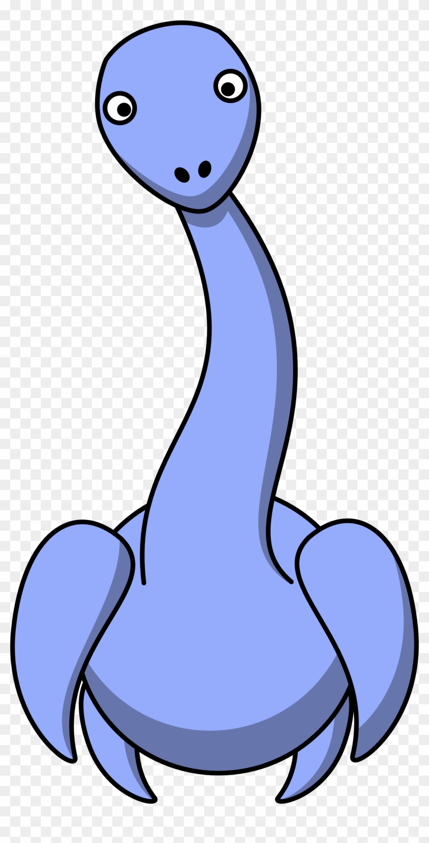 Blue Cartoon Dinosaur Clipart - Loch Ness Monster Cartoon Png #681080