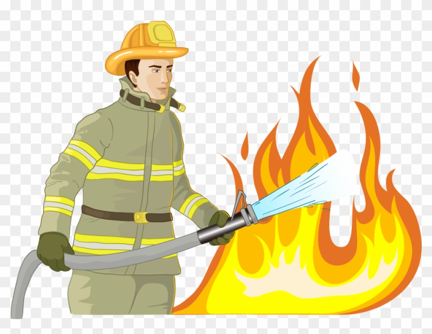 Firefighters Extinguishing Cartoon 1000*1000 Transprent - Firefighters Extinguishing Cartoon 1000*1000 Transprent #681151