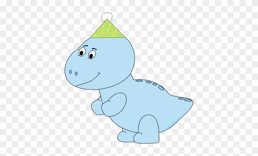 Blue Dinosaur Party Hat - Dinosaur In Party Hat #681146
