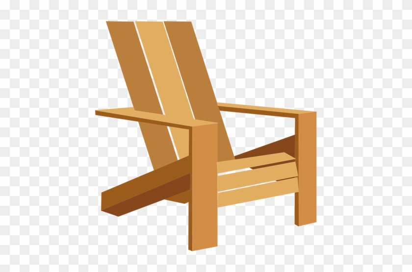 Adirondack Chair Illustration Transparent Png - Adirondack Chair #681400