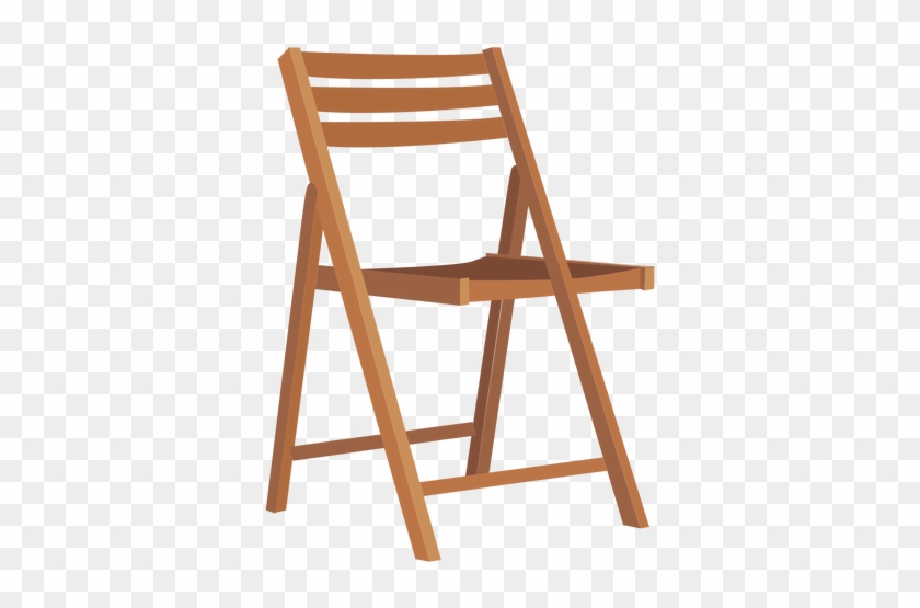 Wooden Folding Chair Cartoon Transparent Png - Chaises Pliantes En Bois #681490