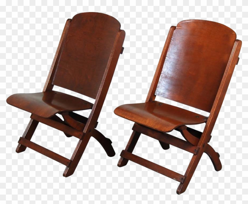 Vintage Folding Chair Nice Pair Vintage Wooden Folding - Vintage Wood Folding Chair #681499