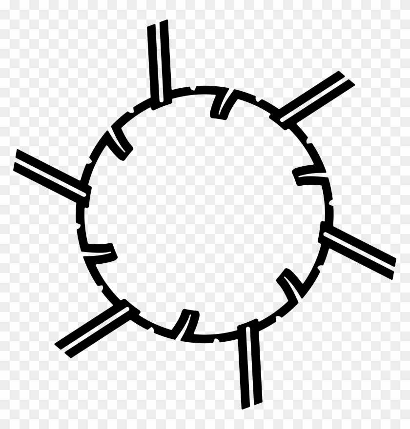 Similar Clip Art - Spiked Circle Png #681634