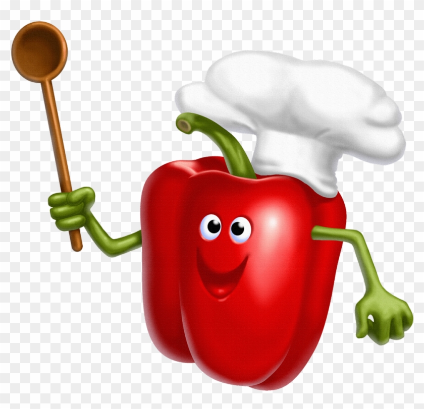 Clip Art, Bell Pepper, Album, Kid Crafts, Fruit Legume, - Vegetable Chef Cartoon #681667