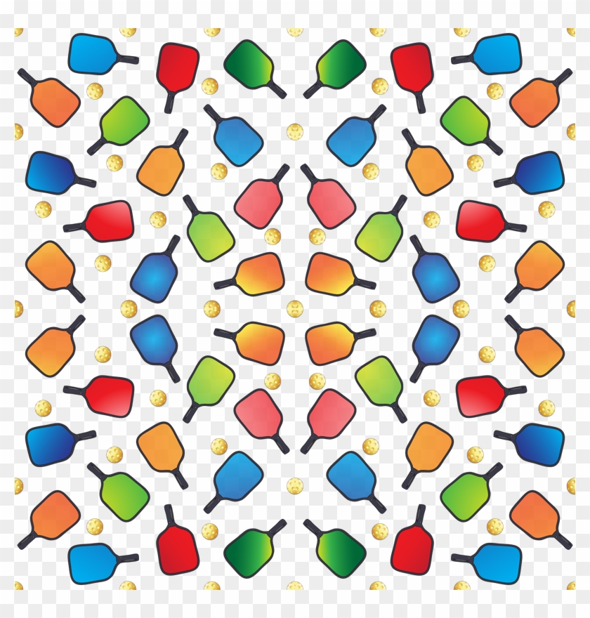 Pickleball Paddles N' Balls Galore Wallpaper - Art #681681