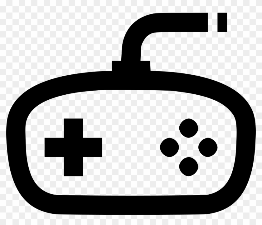Game Arcade Controller Gamepad Gaming Joystick Comments - Black And White Video Game Clipart #681712