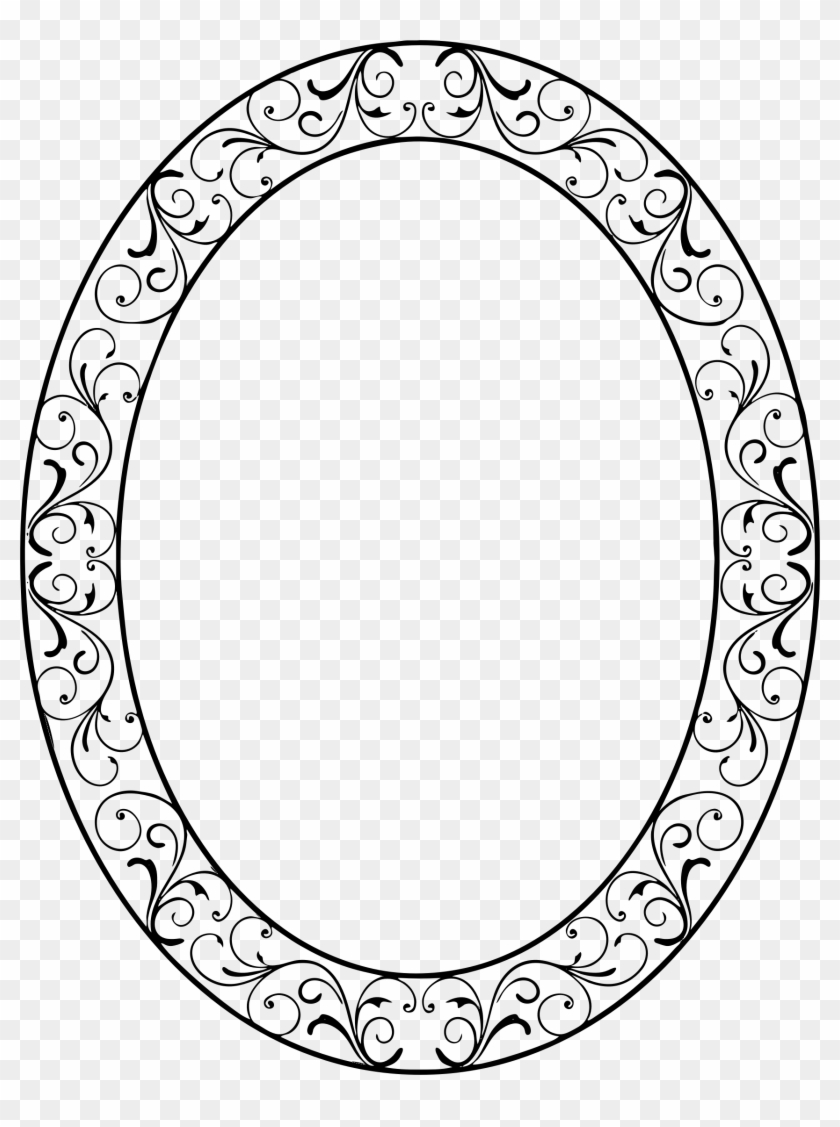 Oval Flourish Frame - Art Nouveau Frame Oval Png #681920