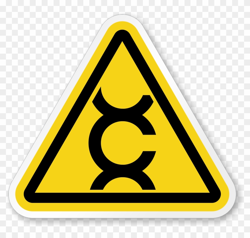 Carcinogen Symbol Iso Triangle Warning - Yellow Triangle Fire Sign #682006