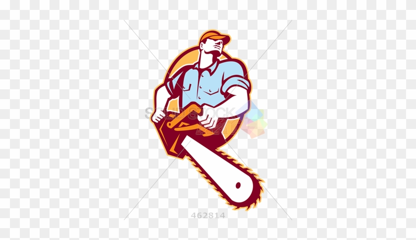 Lumberjack With Chainsaw #682035