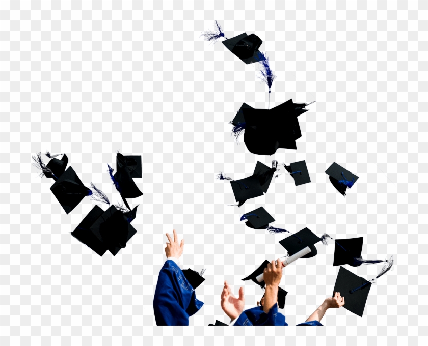 Graduation Cap Clipart - Flying Graduation Cap Png #682134