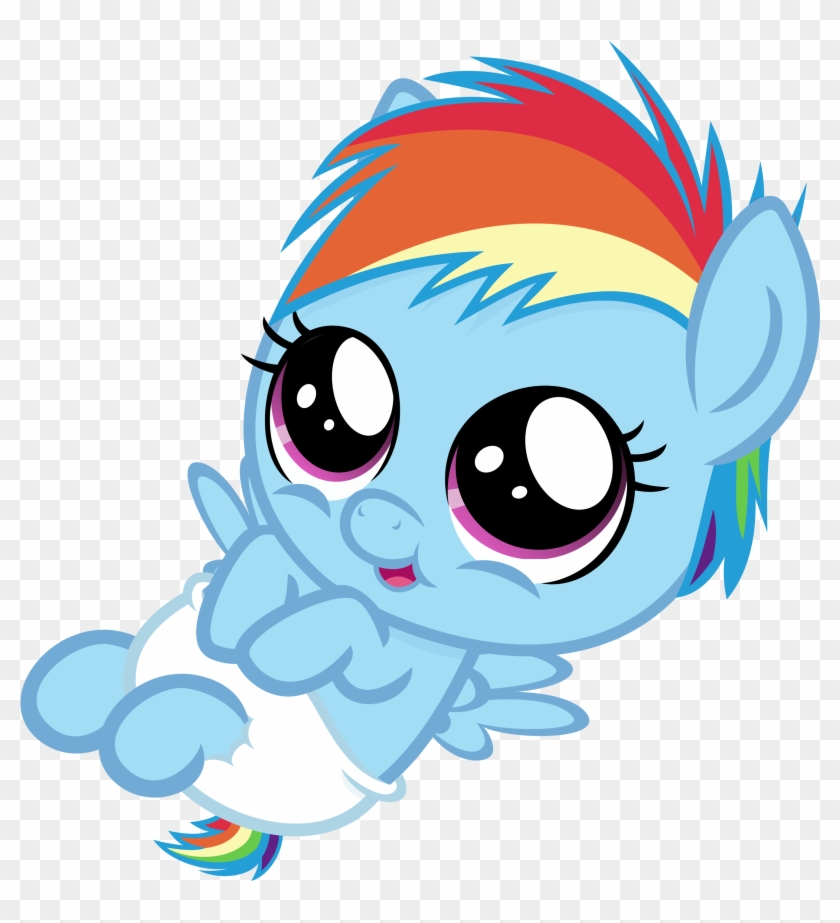 My Little Pony Clipart Baby - Rainbow Dash #682149