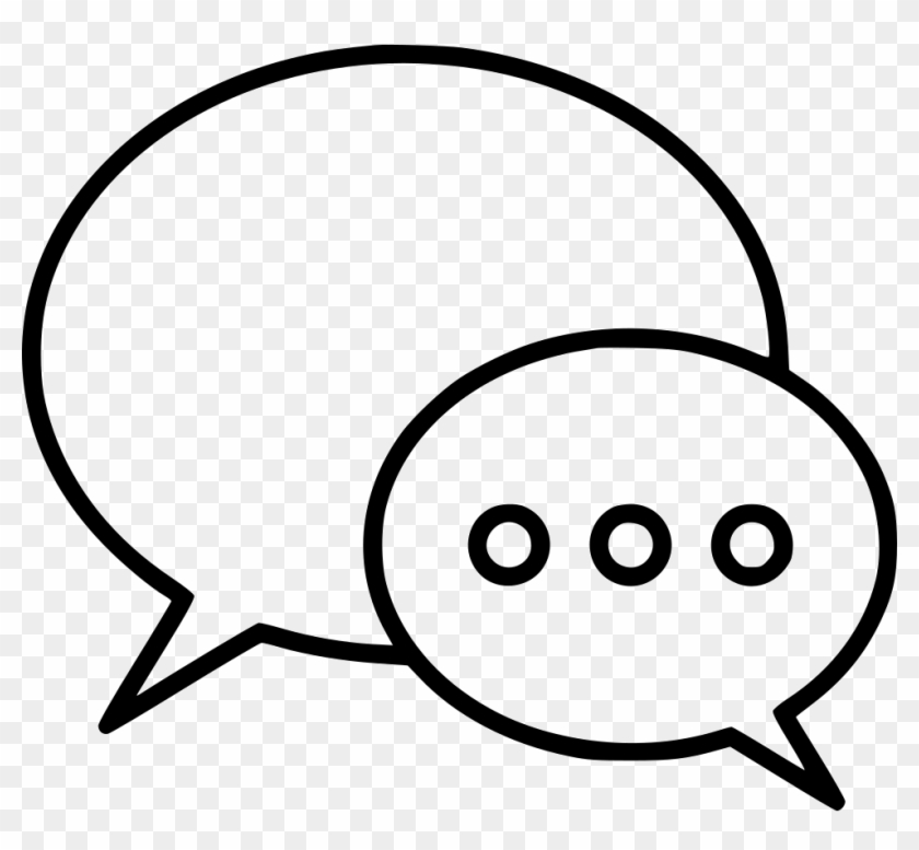 Bubble Chat Conversation Dialog Discussion Message - Conversation Drawing Png #682183