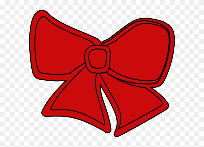 Bow Red Clip Art At Clkercom Vector Online Royalty - Christmas Bow Cartoon #682213