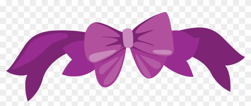Butterfly Purple Ribbon Clip Art - Clip Art #682218
