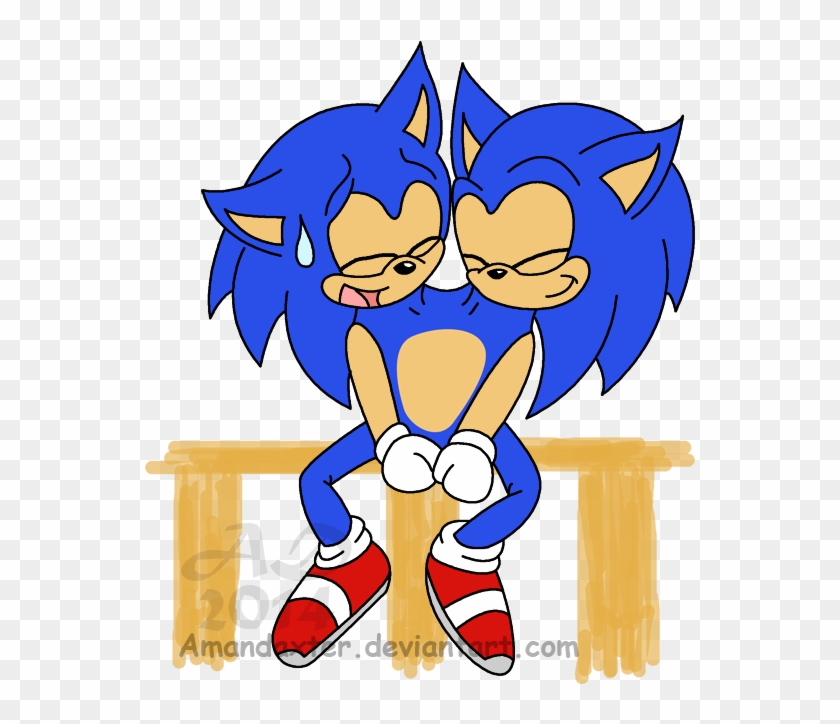 2 Headed Sonic At By Amandaxter - Cartoon #682290