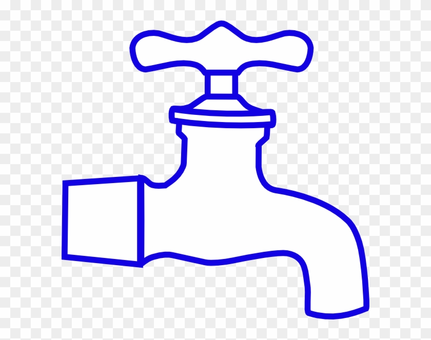 Faucet Clip Art At Clker - Water Tap Image Black And White #682455