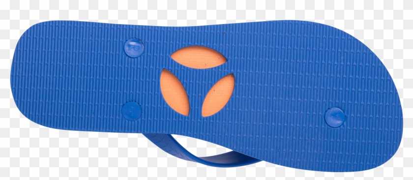 Thongs Print Blue / Orange Rubber Flip Flop - Thongs Print Blue / Orange Rubber Flip Flop #682496