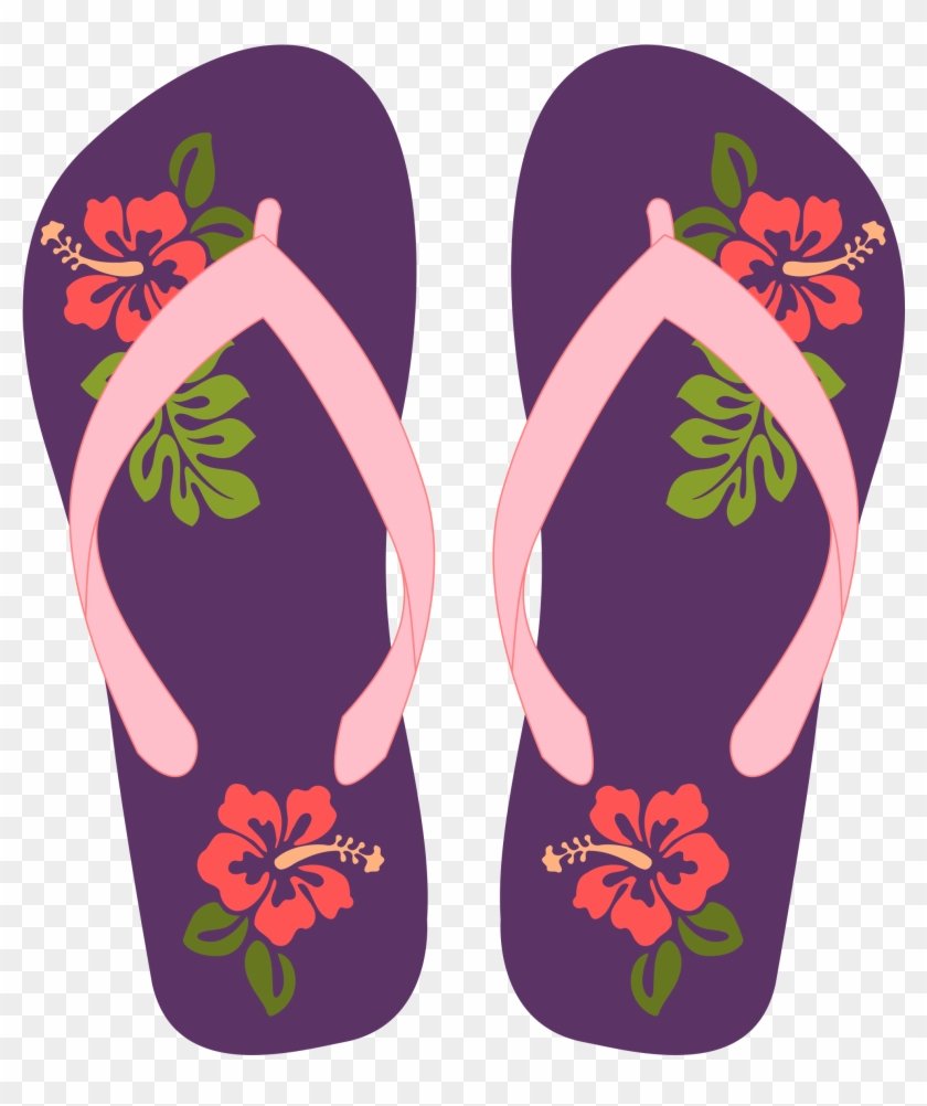 hawaiian slippers clipart