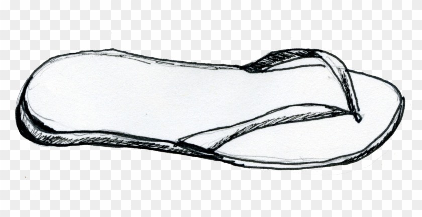 Seamless of summer flip-flops. Black outline sketch on white background  Stock Vector Image & Art - Alamy