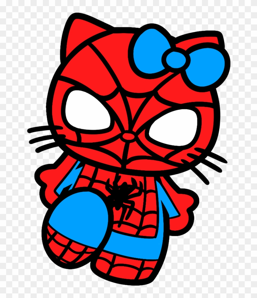 Spiderman Hello Kitty Drawing By Trdaz On Deviantart - Spiderman Iphone 7 Plus Case #682864