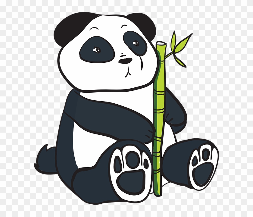 Panda-1010650 640 - Cartoon Panda Holding Bamboo #682904