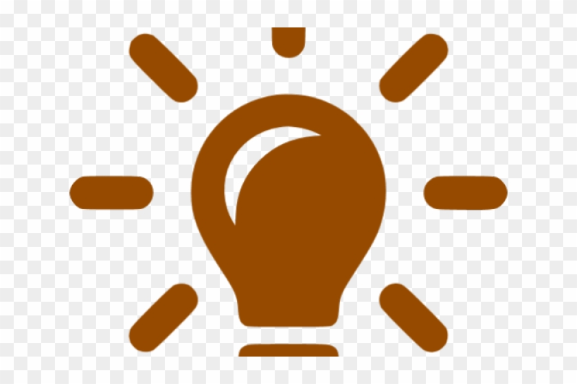 Bulb Clipart Orange - Brown Bulb Icon #682932