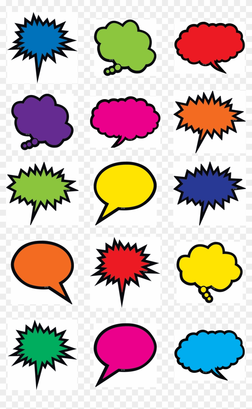 Colorful Speech/thought Bubbles Mini Accents - Speech #682942