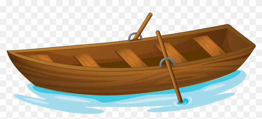 Rowing Boat Evezu0151s Csxf3nak Clip Art - Wooden Boat Clipart #683242