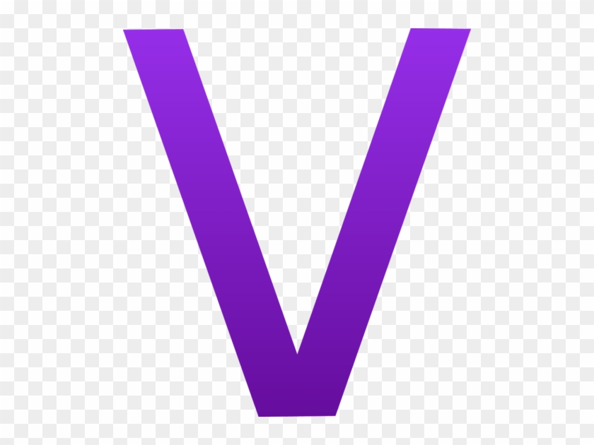 The Letter V - Purple Letter V #683302