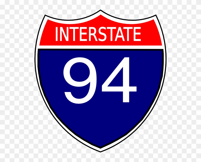 I-94 Sign Svg Clip Arts 552 X 596 Px - Interstate Highway Sign #683611