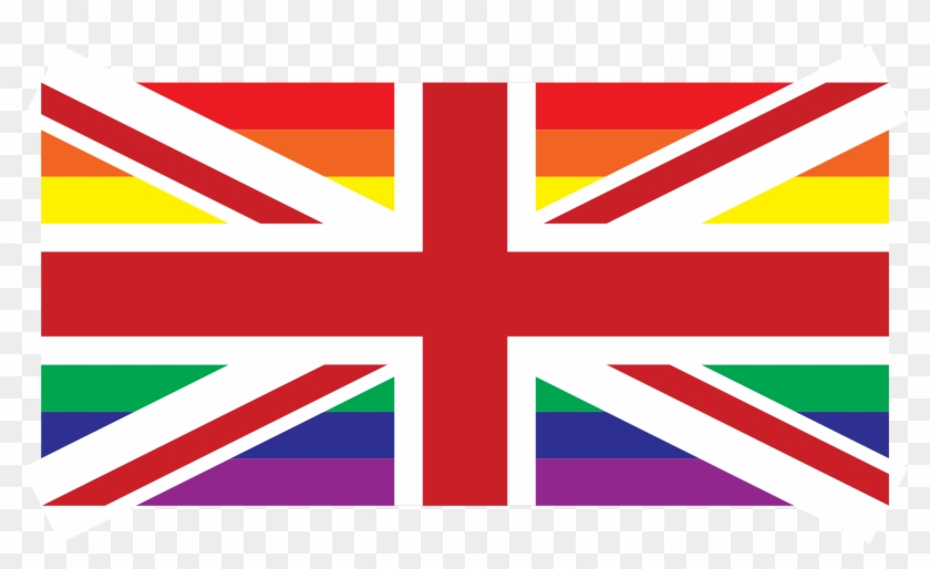 Rainbow Union Flag - Blue And White Union Jack #683672