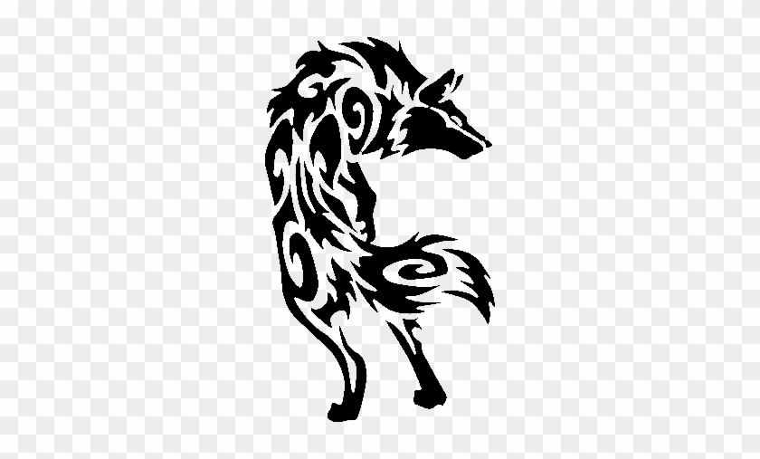Calm Tribal Wolf - Black Tribal Wolf Png #683861