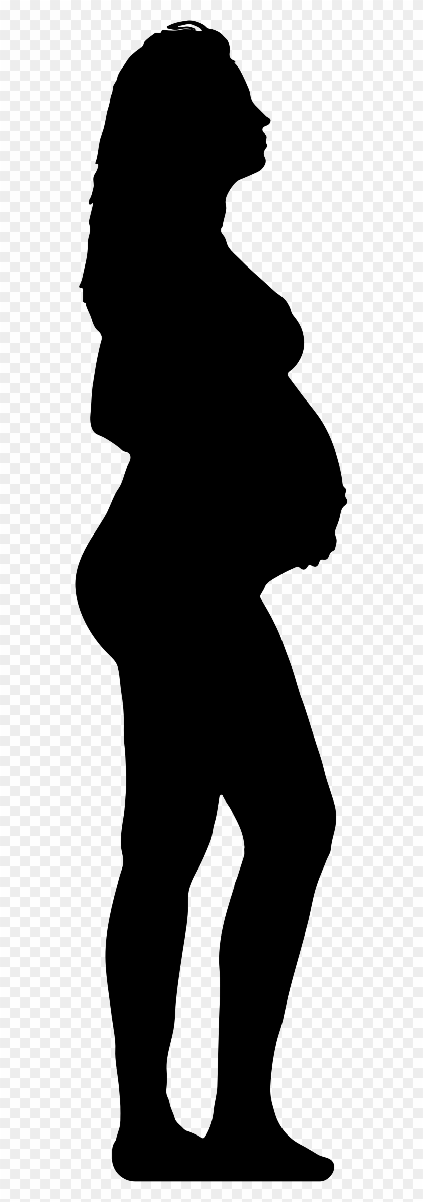 Clipart - Pregnant Silhouette No Background #683901