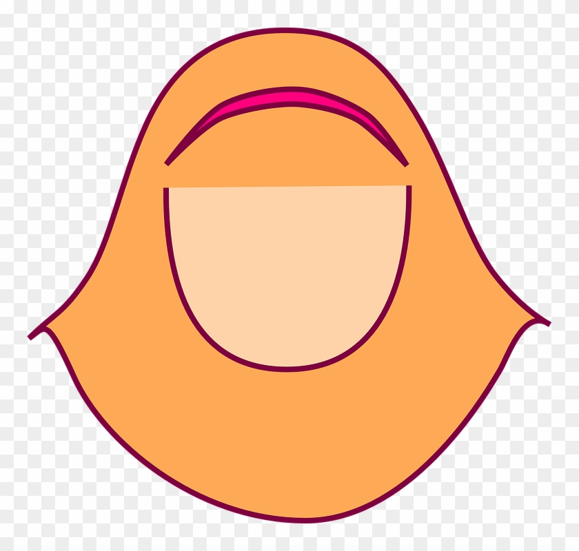 Muslim Woman Cliparts - Kerudung Kartun Png #684211